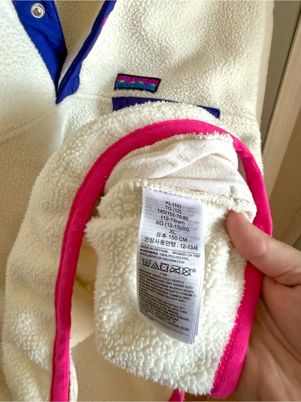 GAP Vintage Style Arctic Fleece Reissue Snap-T Cream Sherpa Pullover Jacket - Picture 10 of 11